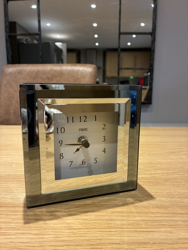 Square glass mantel clock - glass, from