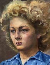 Vintage Oil Portrait Painting