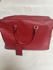 Prada Red Saffiano Travel Briefcase prada men’s women’s bag handbag 