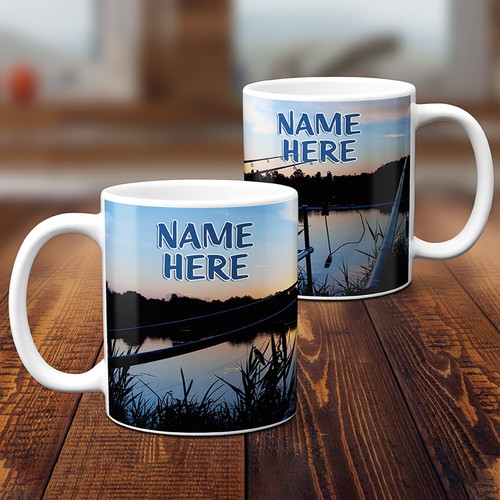 Personalised fishing mug - personalised,