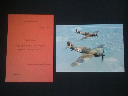 Spitfire pilots booklet - spitfire,