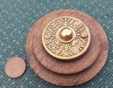 Antique front door bell press French Art Nouveau cast brass Wow! Nice c1920