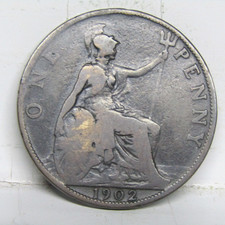 1902 LOW TIDE One Penny Coin