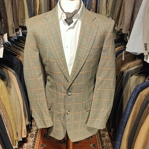 Vintage mens 40l tweed plaid - 40l,