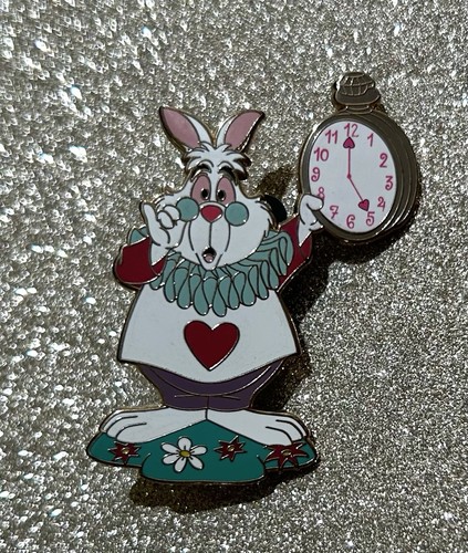White rabbit holding clock - holding,