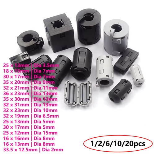 Black grey clip - black/grey, ferrite