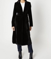  WALLIS long velvet coat with