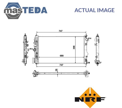 53774 engine cooling radiator - 53774,