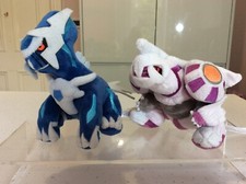 Official Pokemon Centre Dialga + Palkia Plush Soft Toy Bundle Fit Sitting Cuties