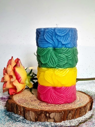 Decorative layered candle - layered,
