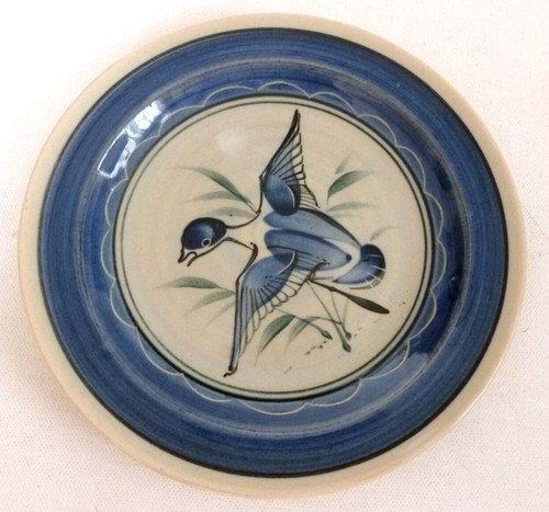 Holkham pottery blue bird - pottery,