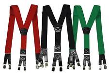 Braces/Suspenders, Adult/Unisex - Y-Shape 6 Silver Clip Design - Various Colours