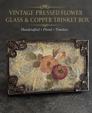 VINTAGE PRESSED FLOWER GLASS