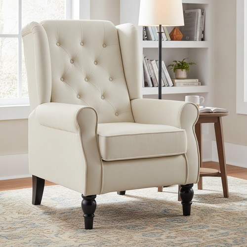 Wingback accent chair snow - wingback,