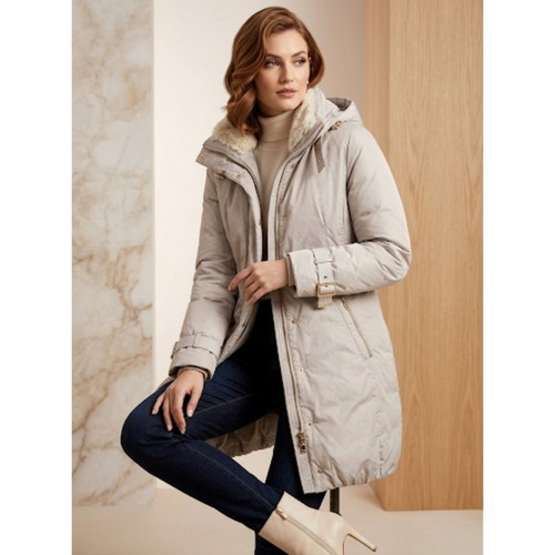 Zara light grey down parka - grey,