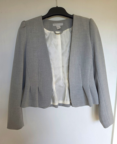 Grey lined peplum short - h&m,