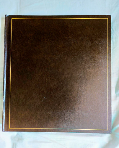 Vintage brown faux leather - , dry