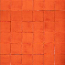 Solid Color Ceramic orange Tiles for backsplash kitchen - 	Naranja Deslavado