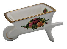 Royal Albert Old Country Roses Porcelain Wheelbarrow – Floral Trinket Holder