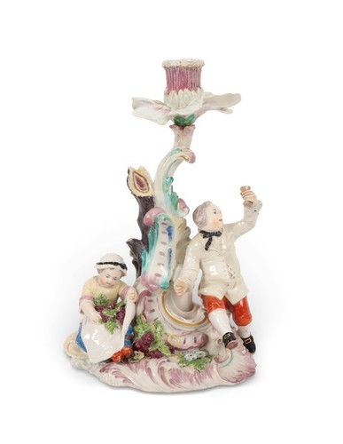 Chelsea porcelain candlestick - chelsea,