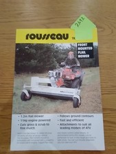Rousseau Flail Mower Front Mounted Sales Leaflet
