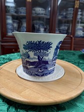 Spode Italian Blue & White Large Planter / Plant / Flower Pot / Jardiniere,