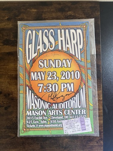 Glass harp concert tour poster - harp,