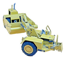 NZG CAT Scraper with Liebherr Excavator – 1:50 Diecast Construction Model – 1998