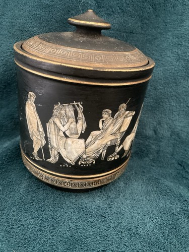 Antique prattware lidded - antique,
