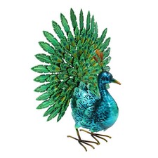 Primus Vibrant Emerald Peacock – Handcrafted Decorative Peacock