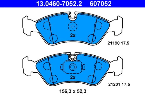 Front brake pad set - set, disc