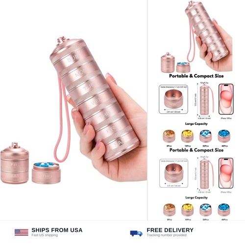 Metal travel pill - metal, organizer