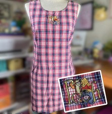 Vtg Winnie Pooh Plaid Dress