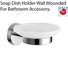 White Glass Soap Dish Holder