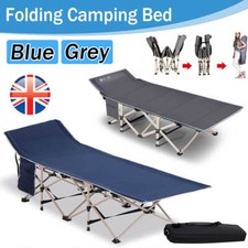 Extra Wide Heavy Duty Single Folding Bed Camping Travel Guest Lightweight + Bag