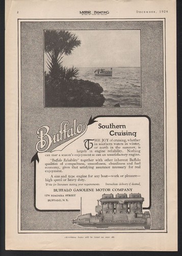 1924 buffalo motor engine boat - 1924,
