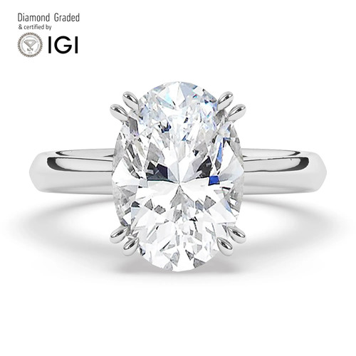 Oval diamond engagement - diamond, ring