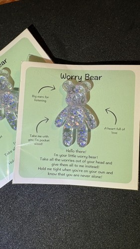 Pocket hug worry bear - worry, anxiety