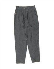 VINTAGE Mens Pegged Casual Trousers W30 L30 Grey Cotton BR05