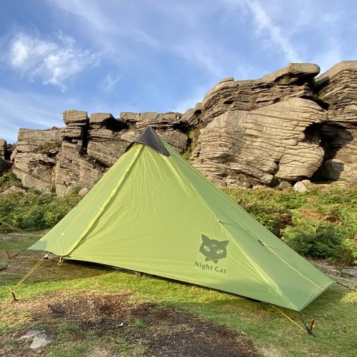 Night cat man tent - cat,