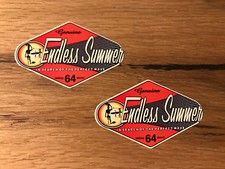 2x Surfer Stickers Surf Board