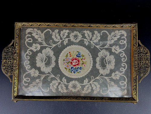 Antique vtg filigree - vtg, brass