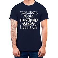 World's Best Husband And Daddy Slogan Men's T-shirt Father's Day Gift Top