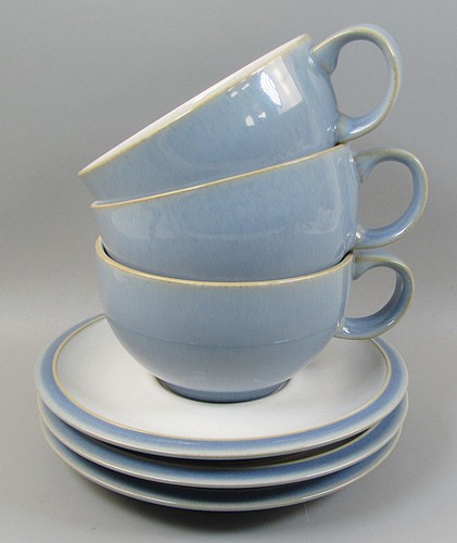 Denby bluejetty cups - cups, &