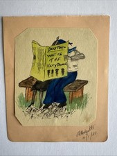 Antique watercolour cartoon - watercolour,