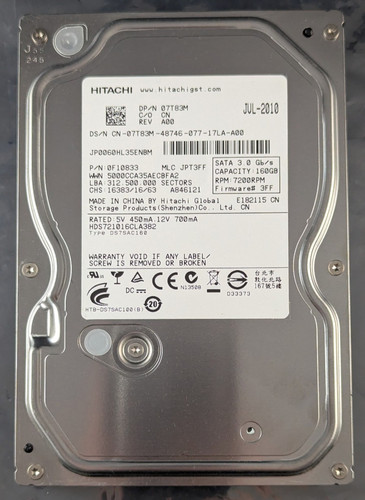 160gb hitachi hds721016cla382 - 160gb,