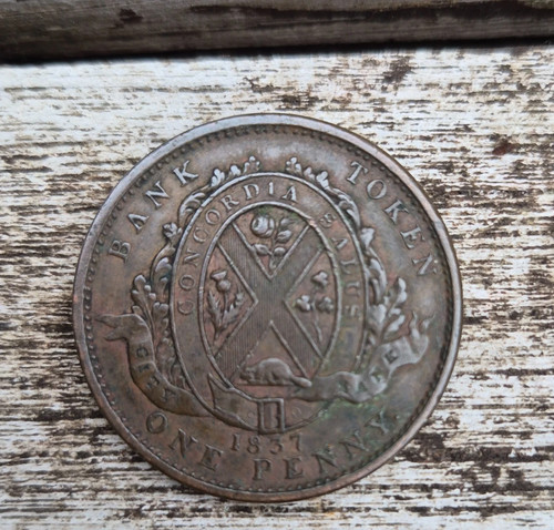 1837 canada quebec bank - 1837, token