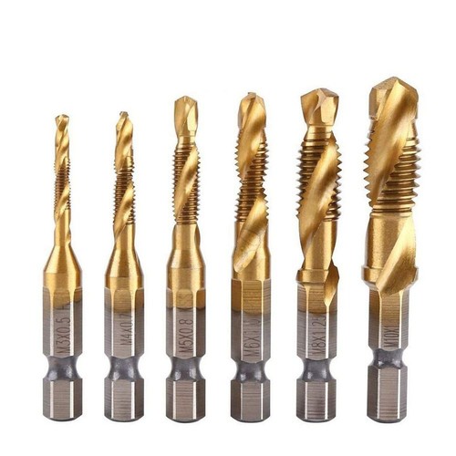 6pcs spiral flute tap drill - tap,