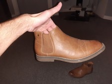 Men's Leather Cowboy Boots Brown Size 10 UK (44 EU)