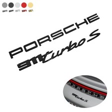 3PCS For Porsche 911 Turbo S Rear Deck Lid Badge Liftgate Emblem Set 20+